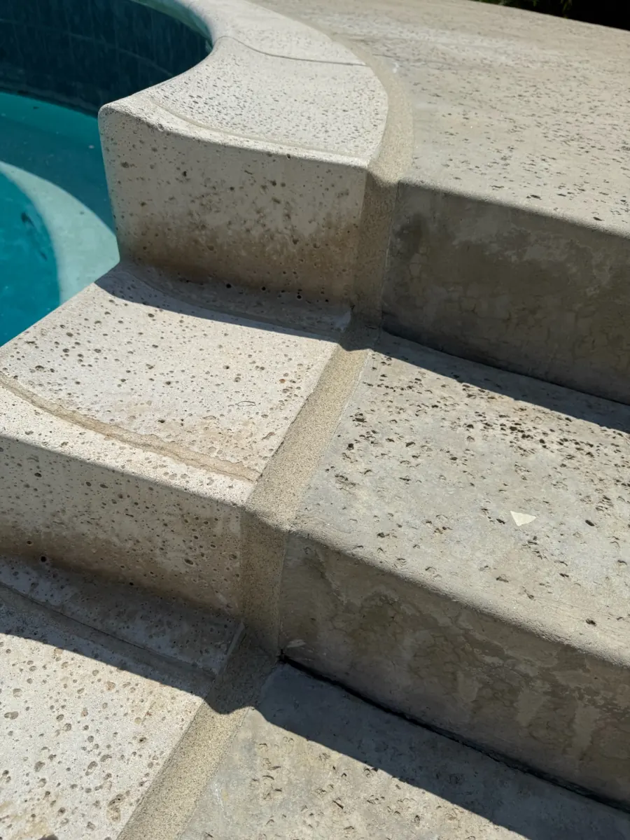 Refinished and waterproofed pool deck in Newport Coast, Orange County, CA